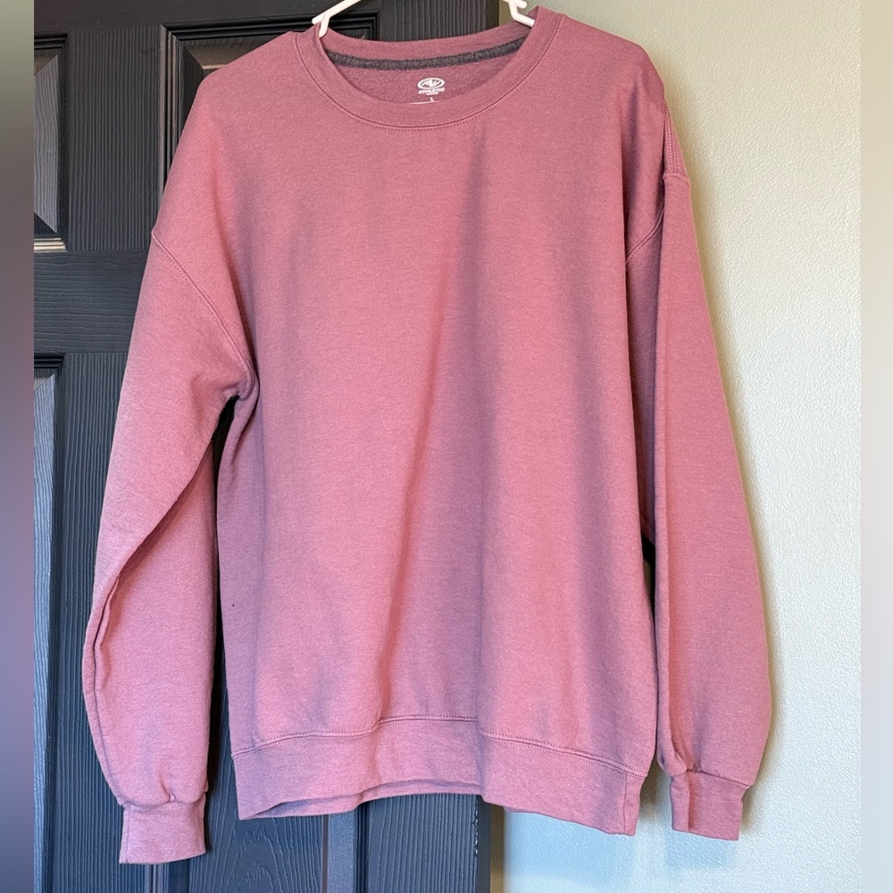 Athletic Works Men's Rose/Plum Crewneck Sweatshirt